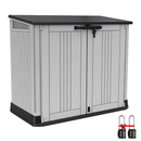 Keter 880L Weatherproof Outdoor Garden Storage Shed – Lockable, Ventilated & Includes 2 Padlocks