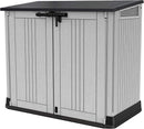 Keter 880L Weatherproof Outdoor Garden Storage Shed – Lockable, Ventilated & Includes 2 Padlocks