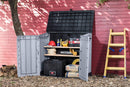 Keter 880L Weatherproof Outdoor Garden Storage Shed – Lockable, Ventilated & Includes 2 Padlocks